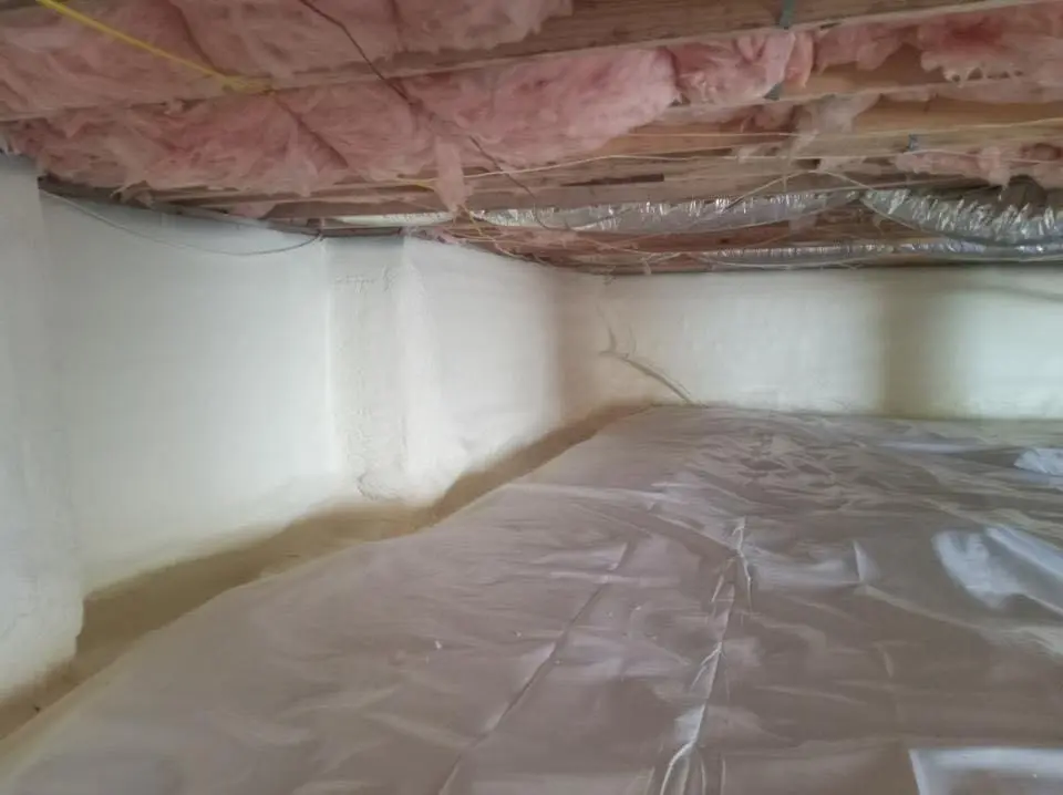 Crawl space encapsulation with closed-cell spray foam for Attic Insulation in Fort Worth